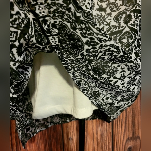 Style & Co Woman Faux Chiffon Blouse - Picture 3 of 6